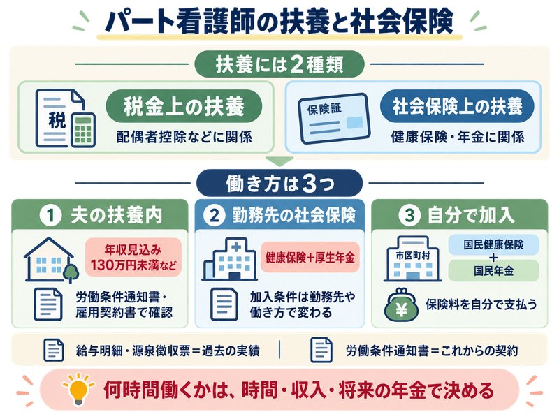 パート看護師の扶養と社会保険