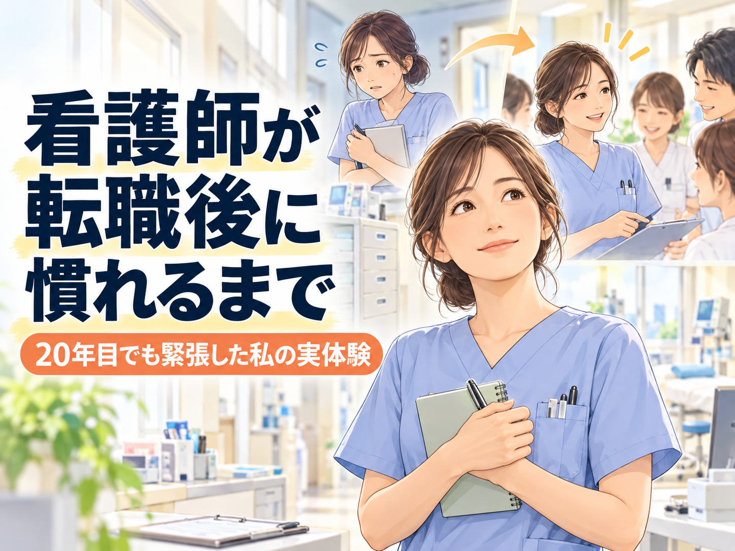 新しい職場に慣れず緊張する看護師の転職体験