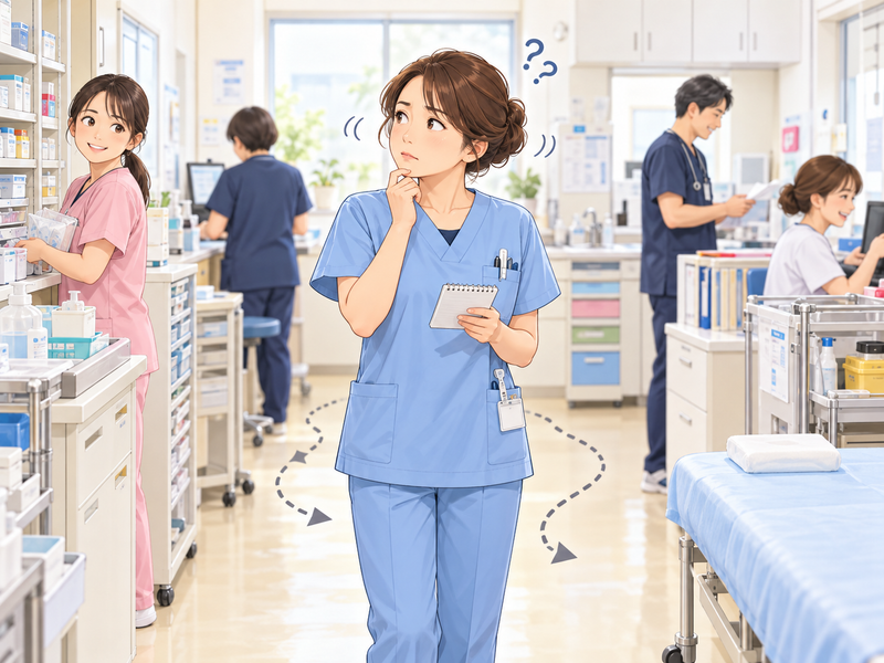 新しい職場で何をすればよいか分からず戸惑う看護師